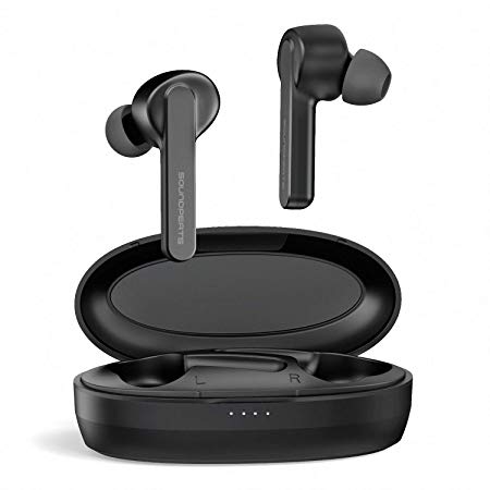 SoundPEATS True Wireless Earbuds TWS Bluetooth 5.0 Earphones In-Ear Touch Control Earbuds IPX7 Stereo Sound Headphones with Microphone 24 Hours Playtime