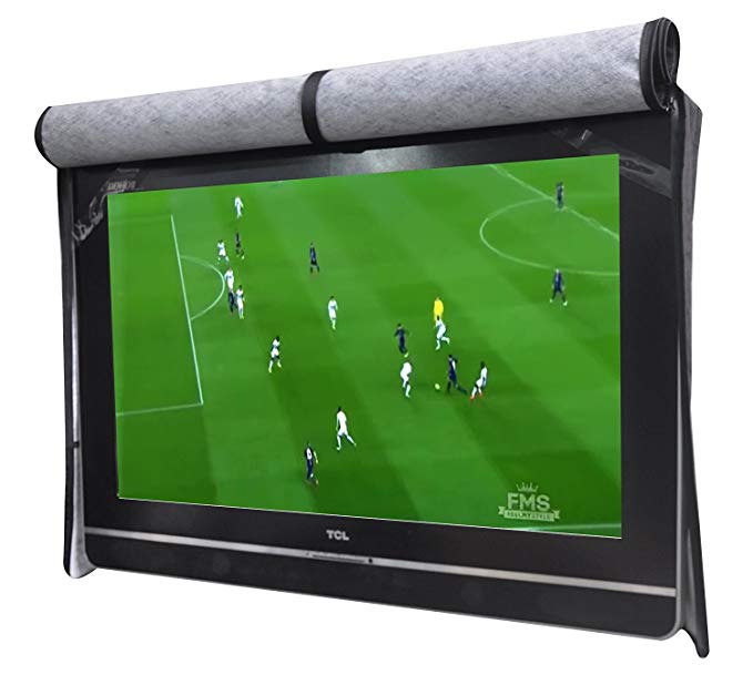 A1Cover Outdoor 60"-65" TV Set Cover ,Scratch Resistant Liner Protect LED Screen Best-Compatible with Standard Mounts and Stands ( Black)