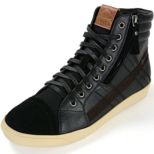 Alpine Swiss Men's Reto Canvas and High Top Sneakers