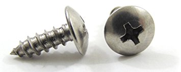 #8 x 5/8" Stainless Steel (100pc) Truss Head Wood Screw, Choose Size/Type, By Bolt Dropper