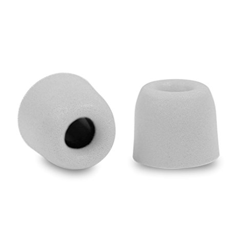 KingYou Premium Replacement Memory Foam Earphone Earbud Tips Isolation for In-Ear Headphones T400 (White)