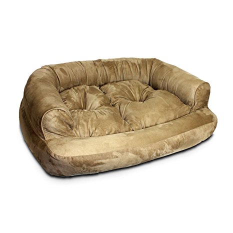 Snoozer Luxury Overstuffed Microsuede Pet Sofa