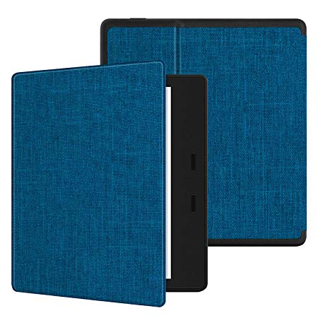 Ayotu Fabric Soft Case for All-New Kindle Oasis(10th Gen, 2019 Release & 9th Gen, 2017 Release) Thinnest and Lightest New 7''Kindle Oasis Cover with Auto Wake/Sleep,Soft Shell Series KO The Blue