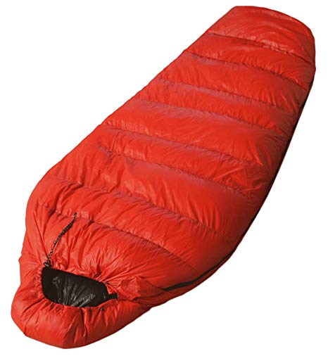 GoBackTrail MUMMY SLEEPING BAG – Stuffed with Duck Down for Cold Weather - 20 degree – Ultralight for Adults Men & Women – Black Fast Dry Liner - Includes Stuff Bag – Sized Regular and Tall (XL)