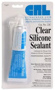 CRL Clear Silicone Sealant in 3 Fl. Oz. Squeeze Tubes by CR Laurence