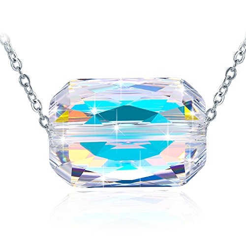 Mothers Day Gift Crystals from Swarovski Necklace for Women, Fine Jewelry ZHULERY Charm Life 925 Sterling Silver, Best Gift for Her with Exquisite Package