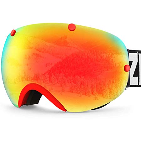 Zionor XA Ski Snowboard Snow Goggles for Men Women Anti-fog UV Protection Spherical Dual Lens Design