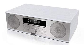 Sharp XL-B715D(WH) 90W All-In-One Micro Hi-Fi Audio System with DAB  FM Radio, Bluetooth, CD, USB MP3 Playback/Charging & Remote Control - White