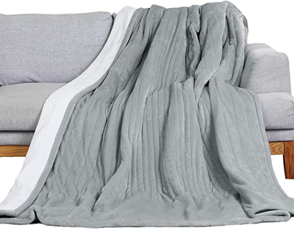 Vicsainteck 130*180cm Electric heateed Blanket, Cozy Soft Heated Throw Blanket with 6 Heating Settings and 6Hours Auto Shut-Off, Fast Heating, Overheating protection, Machine Washable