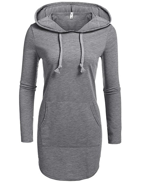 Beyove Women Long Sleeve Kangaroo Pocket Casual Fit Pullover Sweatshirt Hoodie