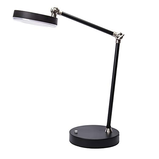 LED Desk Lamp, LED Table Reading Light Eye Caring Table Light, Adjustable Dimmable Modern Office Lamps, Touch Sensitive Control, Warm White, 7W