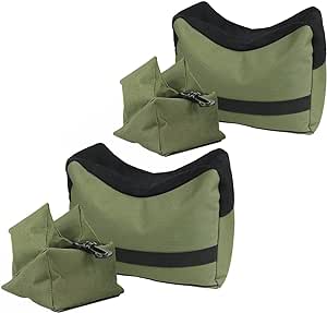 Feyachi Outdoor Shooting Rest Bags Target Sports Shooting Bench Rest Front & Rear Support SandBag Stand Holders for Gun Rifle Shooting Hunting Photography - Unfilled£¨2pcs