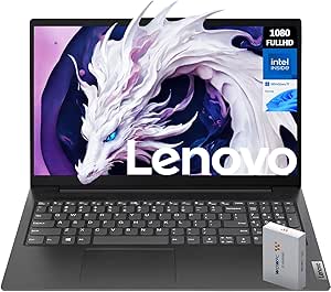 Lenovo Newest V15 Essential Laptop | 16GB RAM | 1TB SSD | 15.6" FHD (1920 x 1080) Display | Intel Quad-core Processor | Ethernet RJ-45 | Windows 11 Home | WOWPC 500GB External HDD