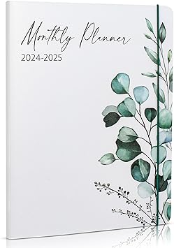 Simplified 2024-2025 Monthly Planner and Calendar Book - Beautiful Modern Greenery To Do List Notebook Easily Organizes Your Tasks to Boost Productivity - Runs From January 2024 Until December 2025