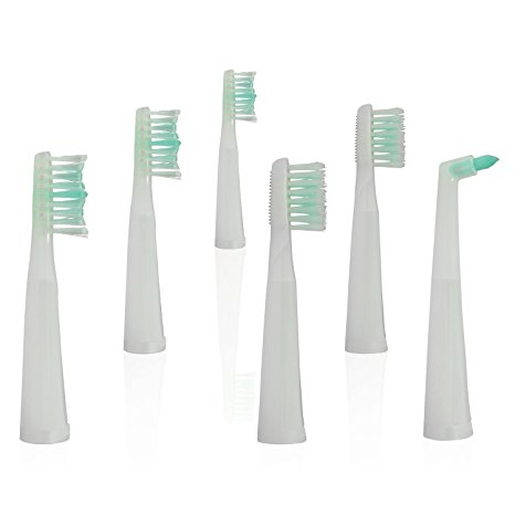 Sterline T80 Sonic Pulse Electric Rechargeable Toothbrush Replacement Heads, with 6 Brush Heads Replacements