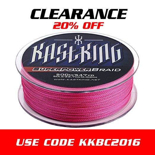 KastKing SuperPower Braid Fishing Line 500M (550 Yards)/1000M(1100 Yards) Advanced Superline