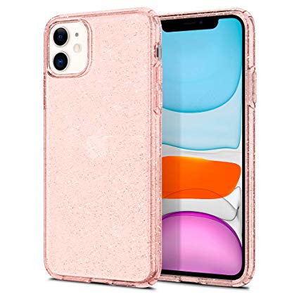 Spigen Liquid Crystal Glitter Designed for Apple iPhone 11 Case (2019) - Rose Quartz