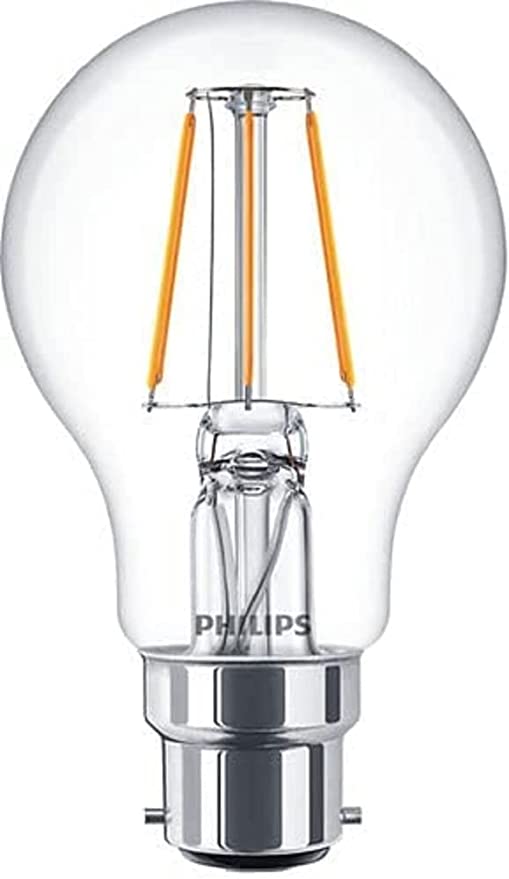 Philips LED Premium Classic A60 Clear Light Bulb [B22 Bayonet Cap] 40W, Warm White 2700K, Non Dimmable