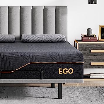 EGOHOME 14 inch Firm King Mattress, Cooling Gel Memory Foam Mattres Bed in a Box, CertiPUR-US Certified, Breathable and Supportive, Made in USA, 76”x80”x14” Black