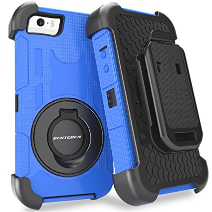 iPhone 5S Case, iPhone SE Case, BENTOBEN iPhone 5 Cases [Belt Clip] [Kickstand ] Full Protection Heavy Duty High Impact Dual Layer with Swivel Holster for iPhone 5 5S SE ,Dark Blue&Black