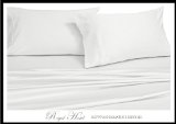 Solid White Full Size Sheets 4PC Bed Sheet Set 100 Egyptian Cotton 300 Thread Count Sateen Solid Deep Pocket by Royal Hotel