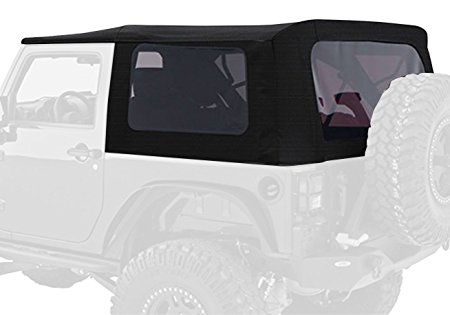 Smittybilt 9070235 Black Diamond Replacement Top with Tinted Side Windows for Jeep JK 2-Door