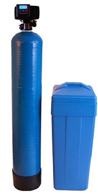 Fleck 5600 SXT Water Softener Ships Loaded With Resin In Tank For Easy Installation (64,000 Grains, Blue)