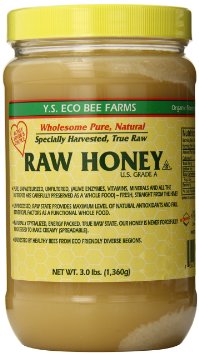 YS Eco Bee Farms RAW HONEY - Raw Unfiltered Unpasteurized - Kosher 3lbs