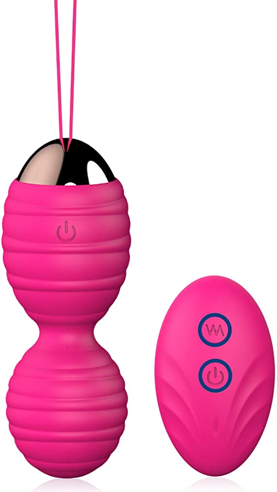 Kegel Balls,Ben Wa Balls for Beginners & Advanced Tightening,Safe Silicone Remote Controlled Kegel Ball for Women Bladder Control and Pelvic Floor Doctor Recommended (Rose)
