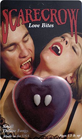 Love Bites Deluxe Custom Fangs in Heart Box
