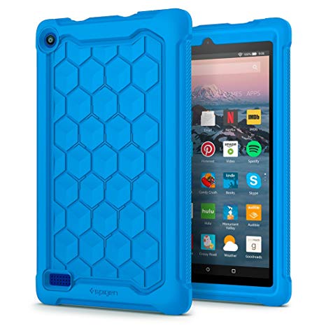 Spigen Silicone Case Designed for Amazon Fire 7 Case (2017) - Blue