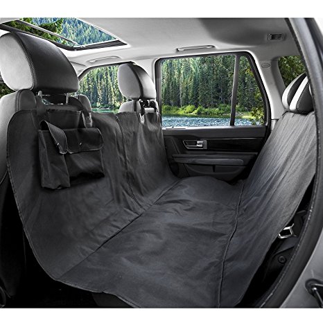 Lifewit Dog Seat Cover for Cars with Carrying bag, Waterproof Anti-slip Black