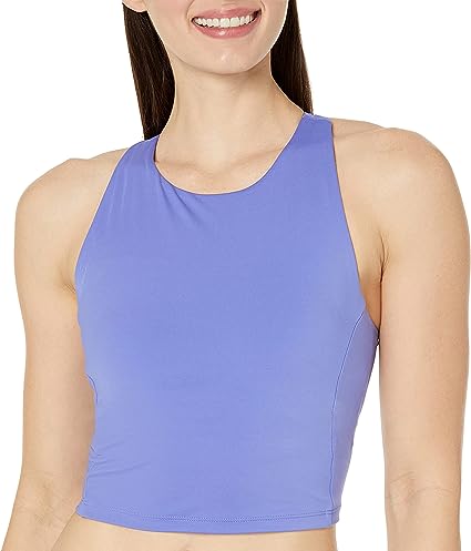 Amazon Essentials Women's Active Sculpt High Neck Racer Back Sports Bra Tank (Available in Plus Size)