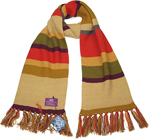 Doctor Who Fourth Doctor (Tom Baker) Shorter Scarf - Official BBC Licensed Scarf by LOVARZI