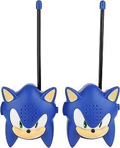 Sonic Molded Walkie Talkie for Kids, Safe and Flexible Antenna, Over 1000ft Range, Easy-to-Use, Power Switch, Belt Clip, Pack of 2, Camping Accessories, 2-Pack, Outdoor toys