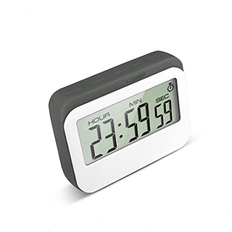 VPAL Digital Kitchen Timer 12 / 24 Hours Alarm Clock with Magnetic Back and Retractable Stand, Large LCD Display