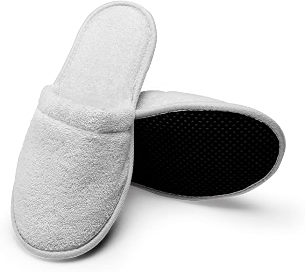 Arus Women's Organic Turkish Terry Cotton Classic Spa Bath Slippers