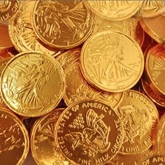 FirstChoiceCandy Large Gold Foiled Milk Chocolate Coins (2 LB)