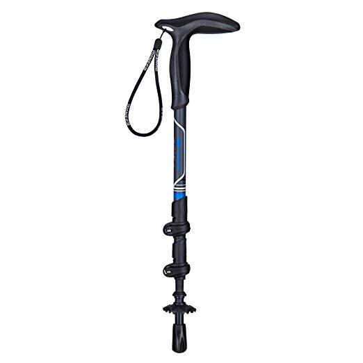YAPASPT Double Lock Trekking Pole with Soft Handle Carbon Walking Cane for Women and Kids Hiking Stick Lightweight Elder Alpenstocks 2-Way to Use