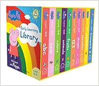 Peppa Pig Early Learning Library English Hindi Boxset of 10 Board Books for Children [Board book] Wonder House Books