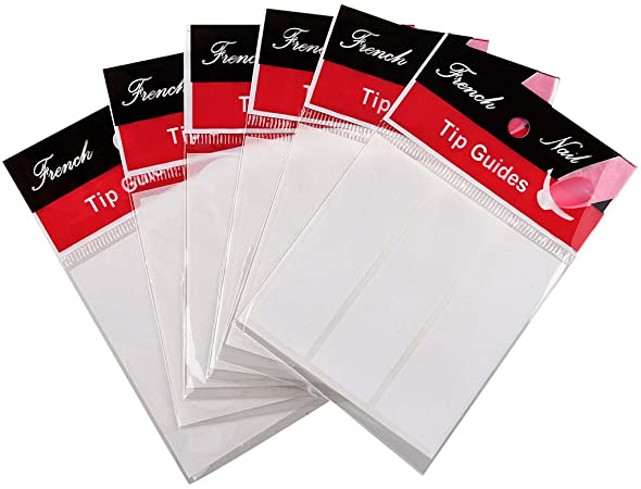 Vaorwne 6 Pack Of 48 Nail Art French Manicure Tip Guides Stickers