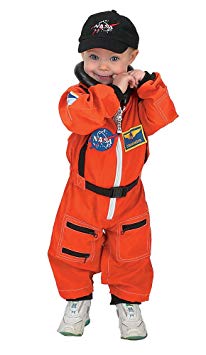 Aeromax Jr. Astronaut Suit with Embroidered Cap and NASA patches, ORANGE, Size 18 Months