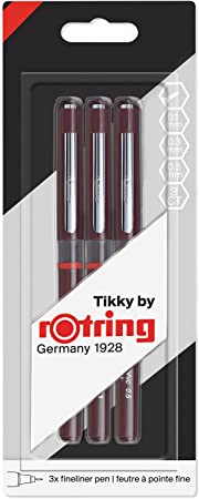 Rotring 1904780 Tikky Graphic Fineliner Pen Set - Set of 3