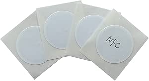 20pcs NFC Tags Blank White Ntag 215 Stickers, NFC Chip Adhesive NFC Labels with 504 Bytes Memory, Compatible with Android and All Other NFC Enabled Devices