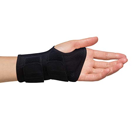 Carpal Tunnel Wrist Brace for Men and Women - Day and Night Therapy Support Splint for Relief of Arthritis, Wrists, Arm, Thumb and Hand Pain - Adjustable Straps (Left Hand - Small/Medium)