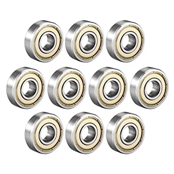 uxcell 6000ZZ Ball Bearing 10mm x 26mm x 8mm Double Shielded 6000-2Z 80100 Deep Groove Bearings High Carbon Steel Z1 (Pack of 10)