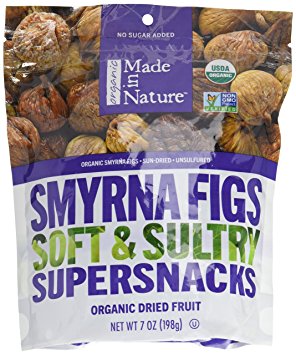 Made in Nature Certified Organic Dried Fruit, Smyrna Figs, Sun-Dried with No Sugar Added, 7 oz. Bag
