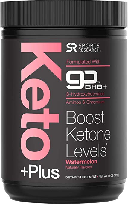 Keto Plus™ MCT Oil   Exogenous Ketones (BHB) ~ Get into Ketosis, Enhance Performance & Mental Focus ~ Vegan & Keto Diet Friendly, Non-GMO (Watermelon Flavor)