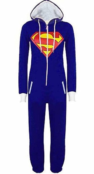 Nicetage Unisex-adult Superman Batman Hooded Onesie Jumpsuit Sleepsuit Pajamas
