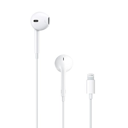 100% Genuine Apple Lightning Headphones for iPhone 8, 7/ 7 Plus 8 Plus with Microphone and Built in Remote, EarPods with Lightning Connector MMTN2ZM/A - White